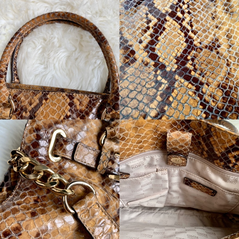 Michael Kors Hamilton Python Satchel - image 8